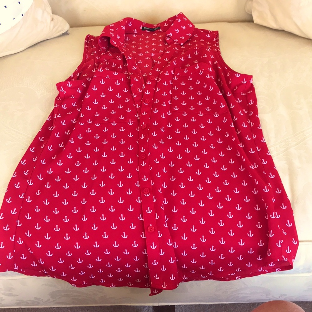 Express Sleeveless Anchor Top